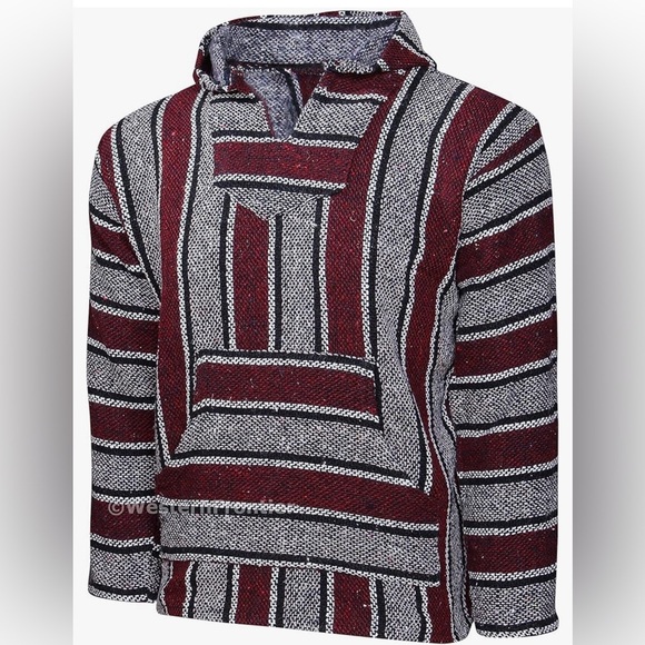 NWOT Baja style woven hoodie - Picture 4 of 7